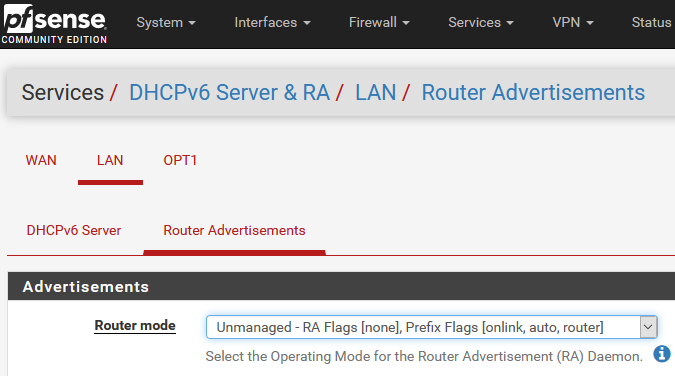 IPv6 Lab - Router Advertisement